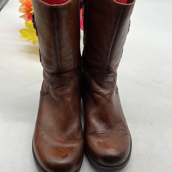 Earth Hemlock Almond Brown Leather shin High Boots Sz 6.5. MCA1820H - Picture 2 of 10